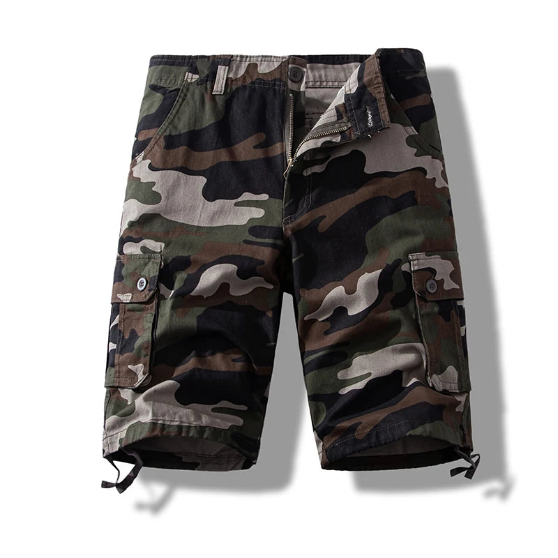GQXAON Mens Cotton Cargo Shorts Tactical Hiking Fishing Streetwear