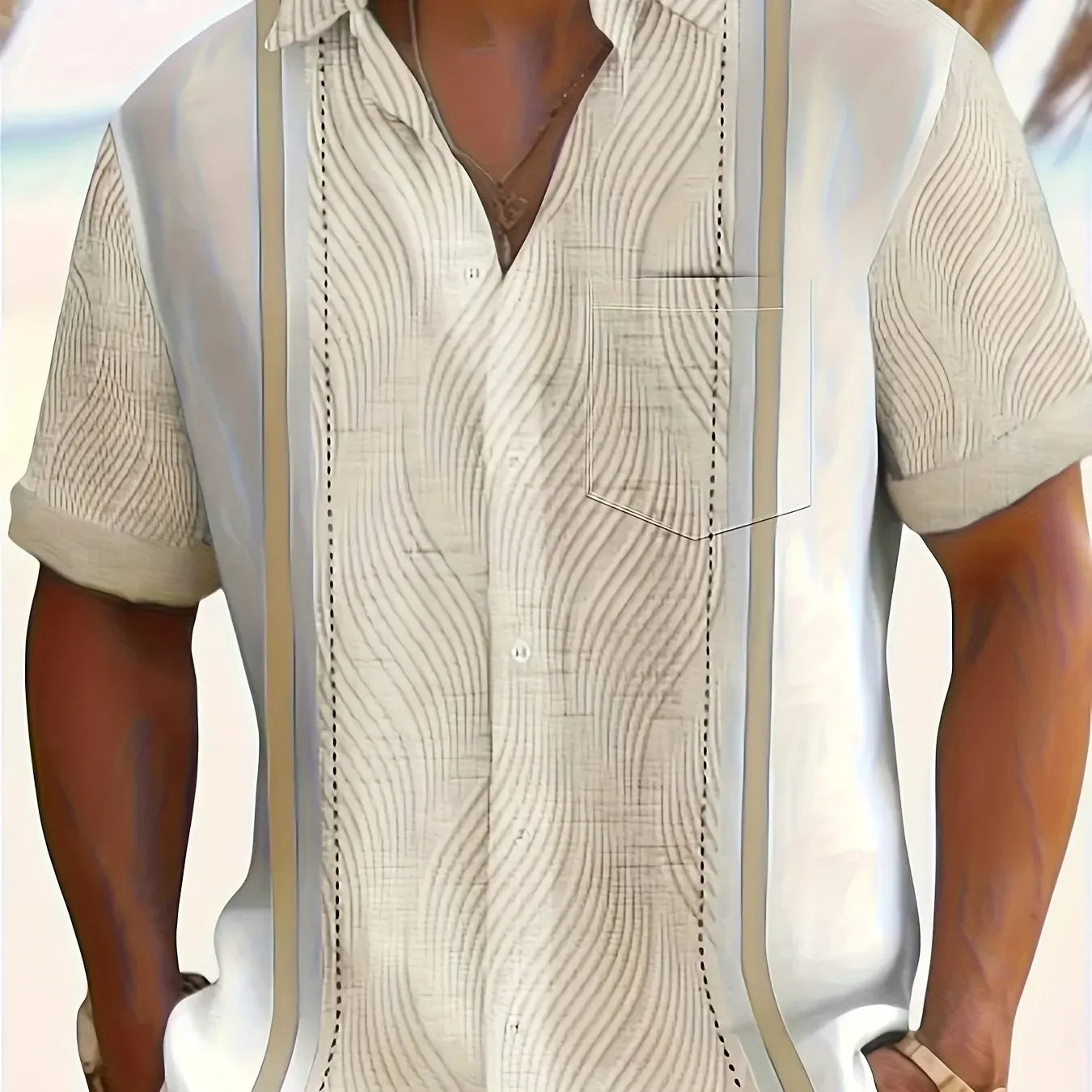 Mens 3D Printed Short Sleeve Hawaiian Shirt With Multiple Patterns