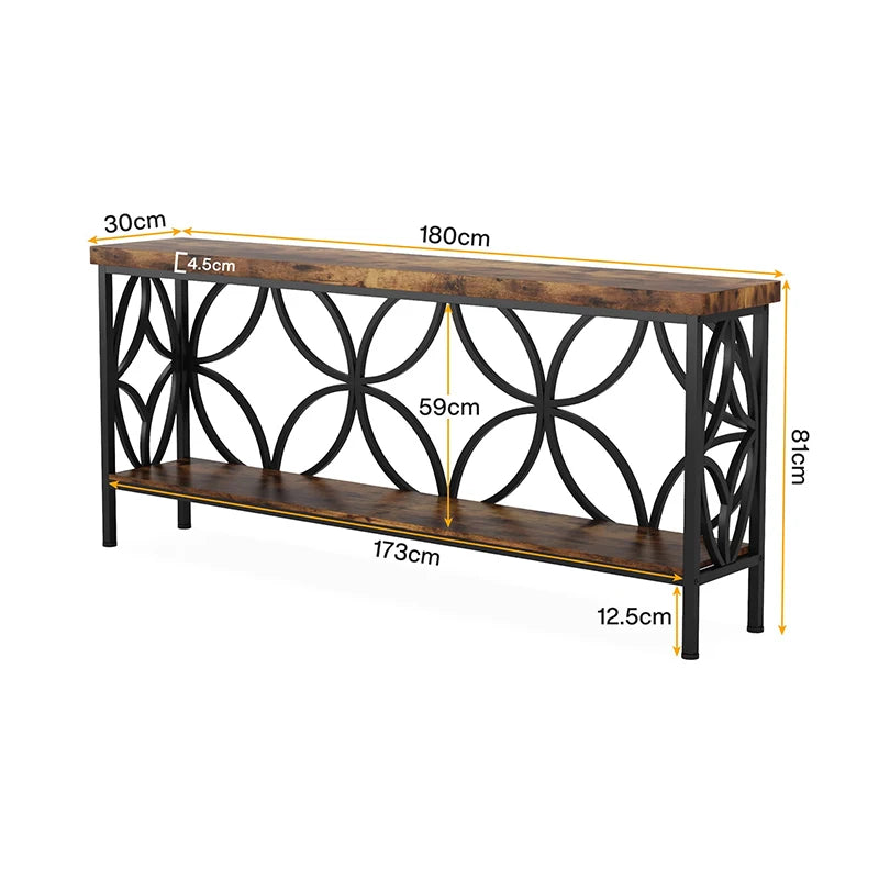XMSJ Luxury American Console Table Vintage Style Hallway Sofa Table