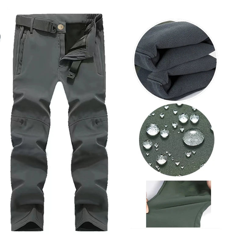 Mazerout Men Tactical Softshell Waterproof Fleece Jacket