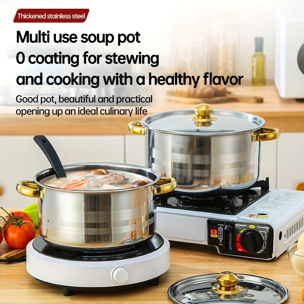 Stainless Steel Cookware Set Nonstick With Lid Durable And Easy To Clean