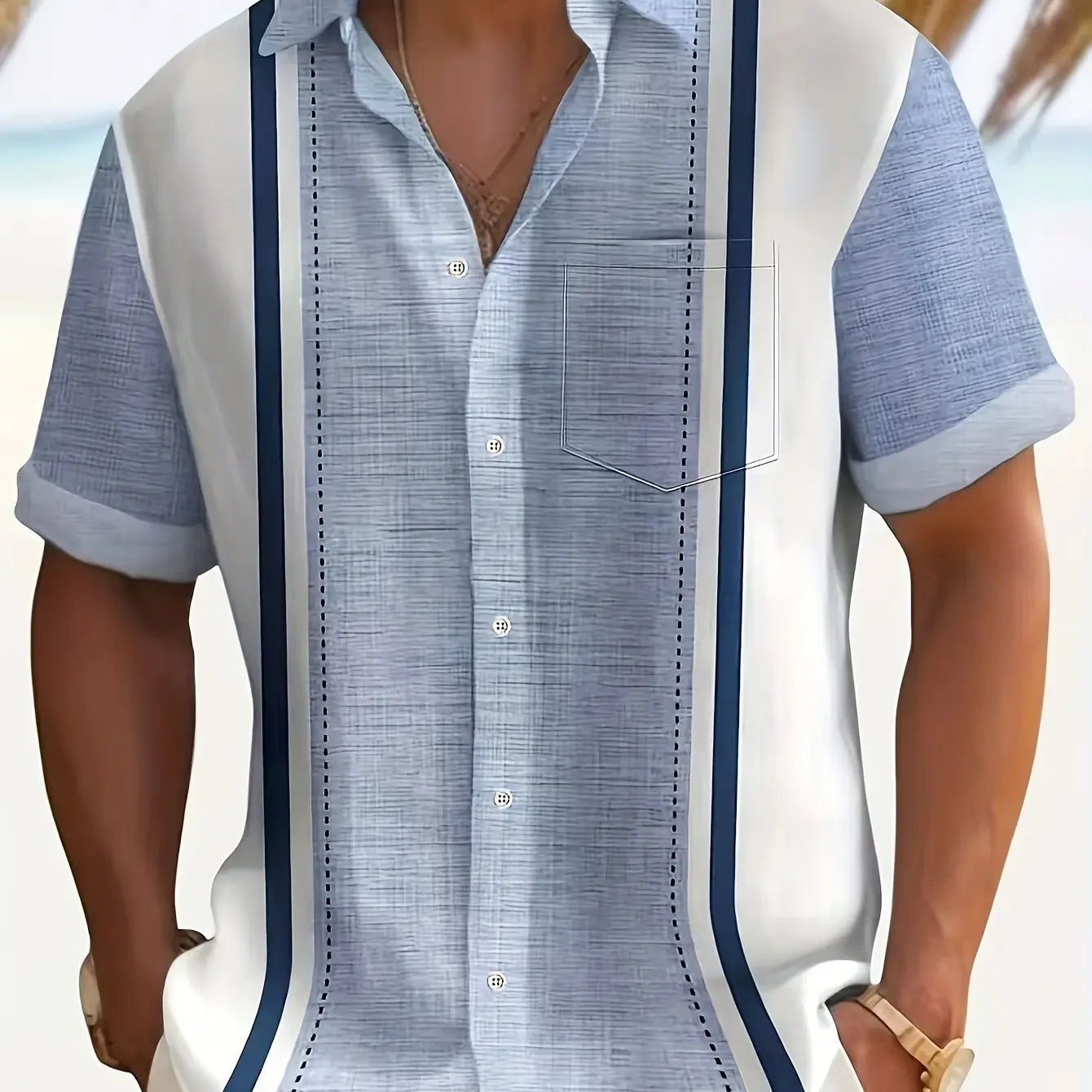 Mens 3D Printed Short Sleeve Hawaiian Shirt With Multiple Patterns