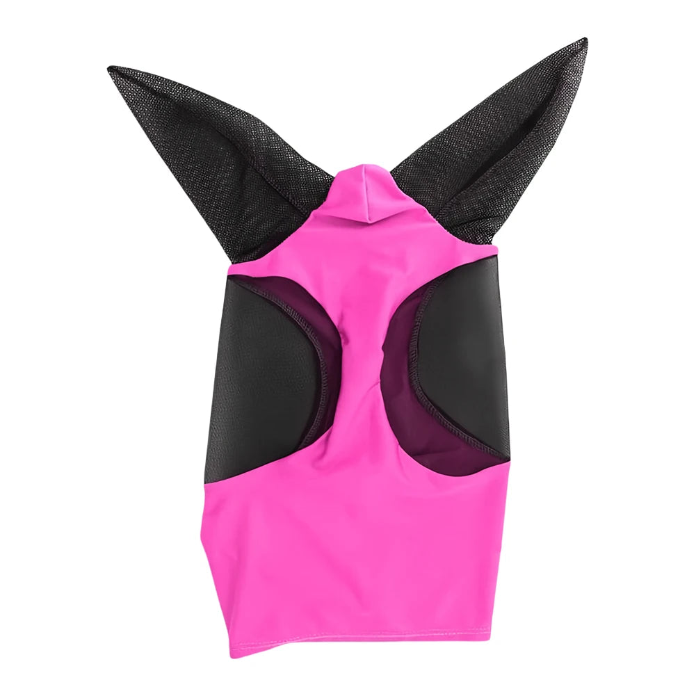 Anti Fly Stretchy Knitted Mesh Horse Ear Mask For Riding