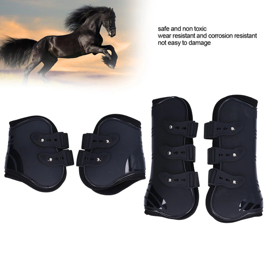 4 Pack PU Shell Tendon Guard Boots For Horses