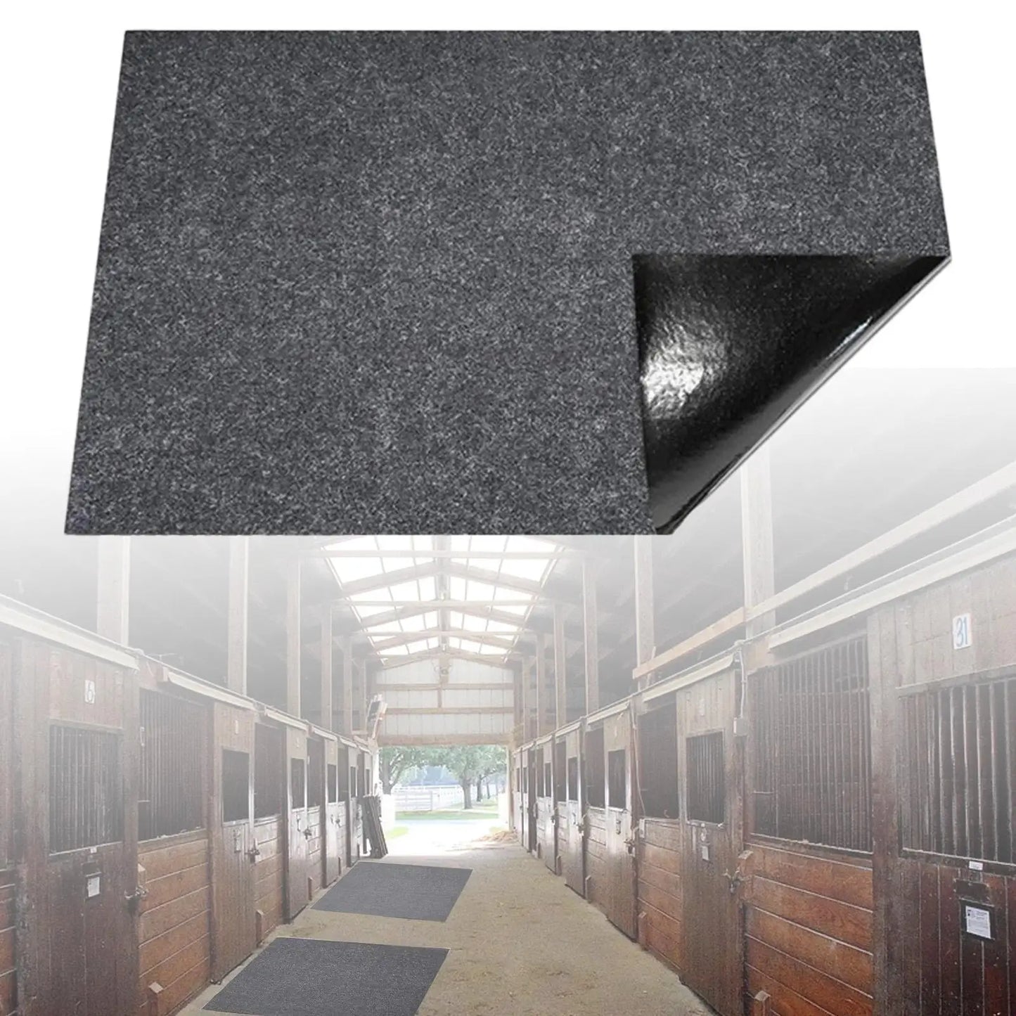 Sunnimix Horse Stable Mat Non Slip Absorbent Floor Mat