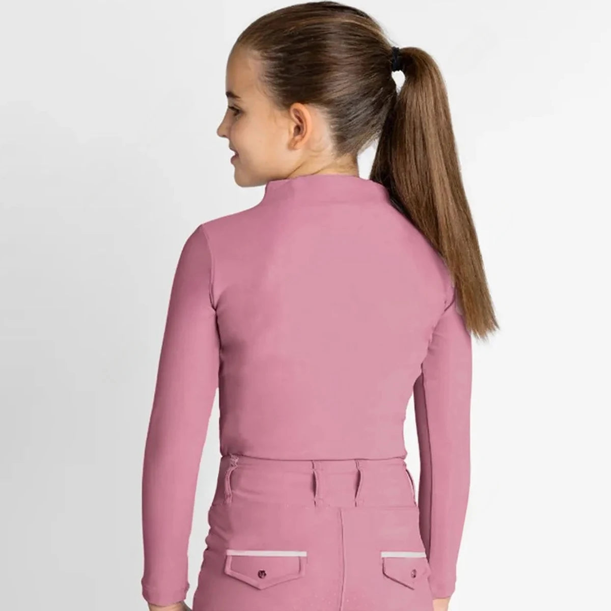 MXLLINA Zipper Equestrian T-Shirts Girls Longsleeve Sport Horse Riding Clothes Breathable Tops Girl Trainning Competition Blouse