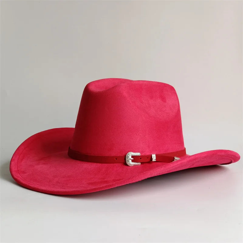 Unisex Suede Cowboy Hat Water Drop Crown Outdoor Wear