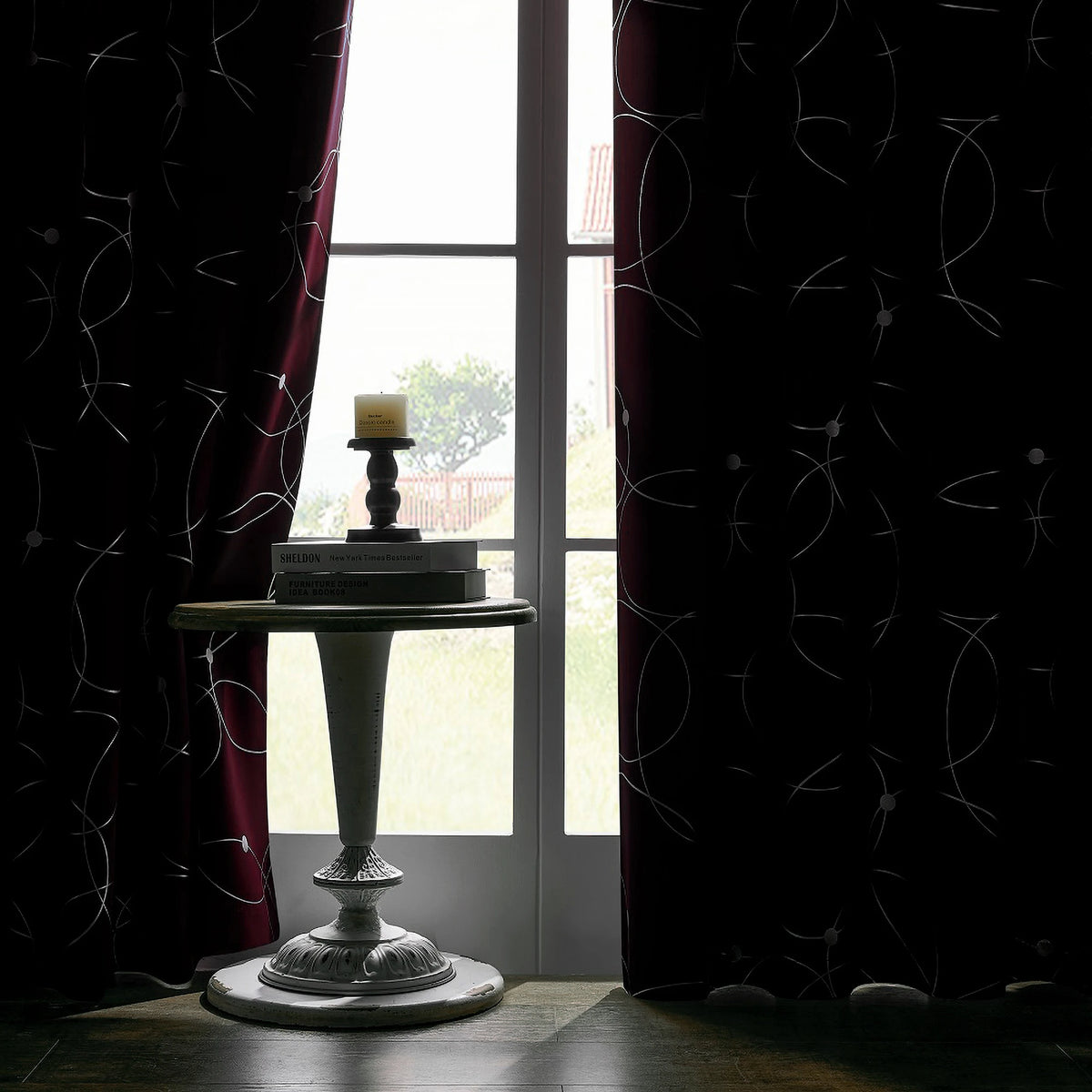 Circle And Dots Foil Thermal Insulated Curtains