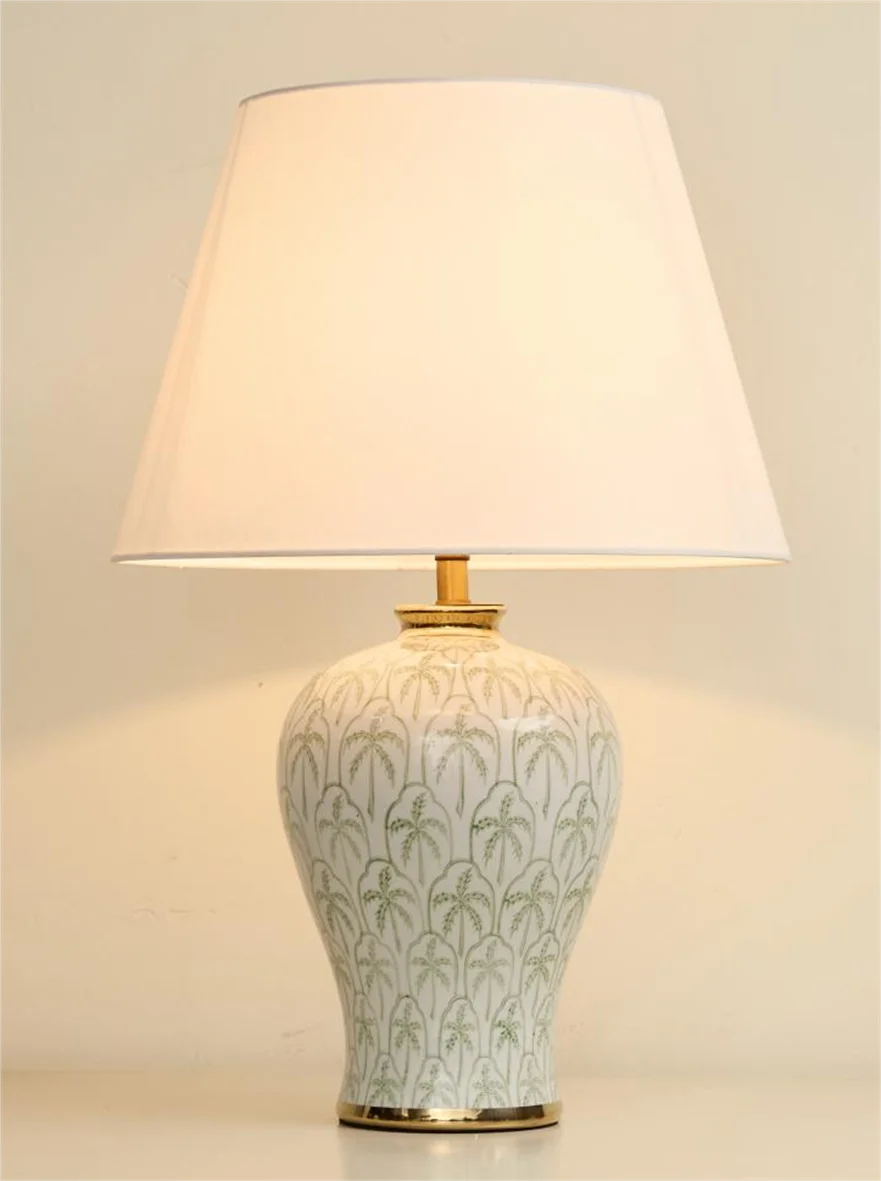 Winfordo Wabi Sabi Ceramic Table Lamp for Living Room Decor
