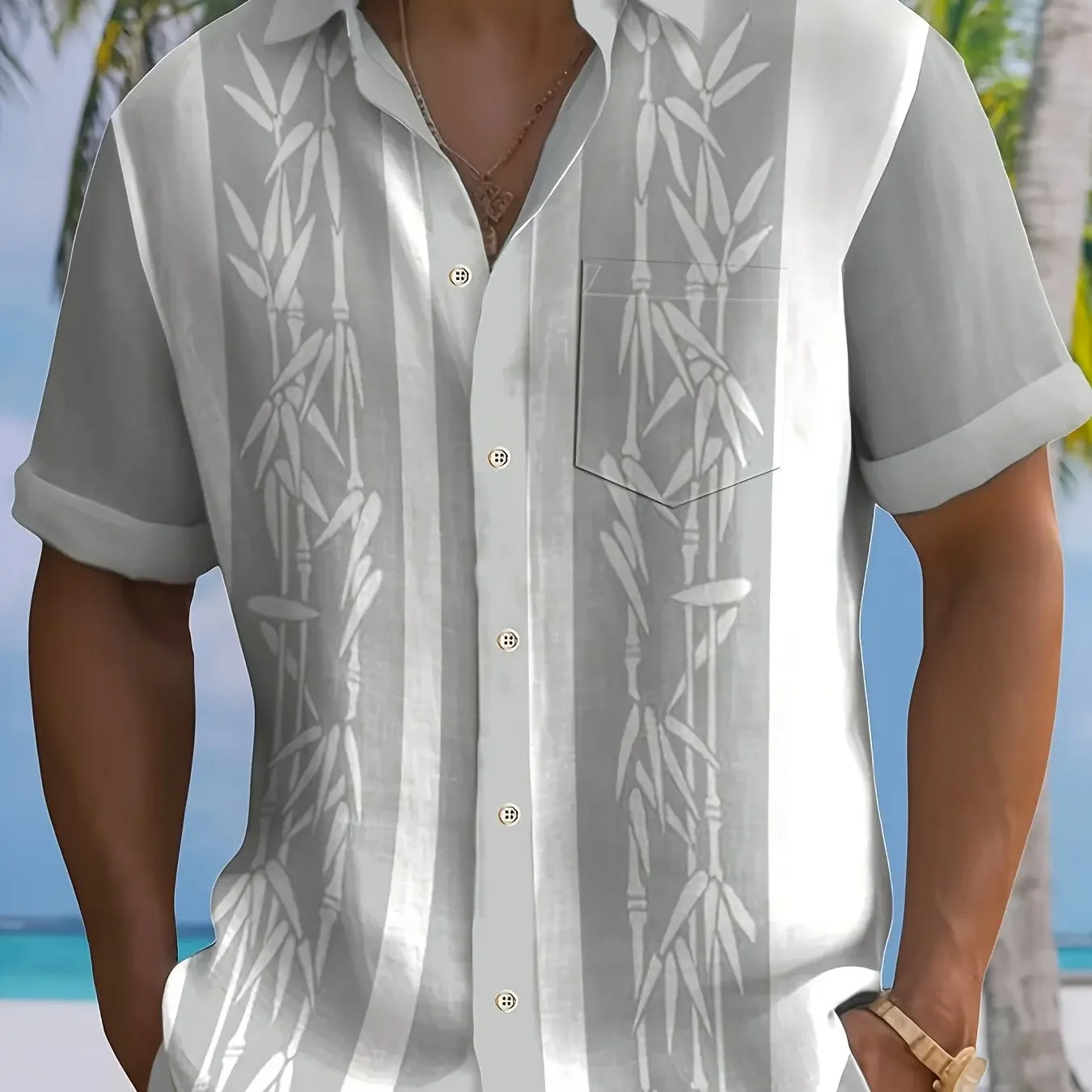 Mens 3D Printed Short Sleeve Hawaiian Shirt With Multiple Patterns
