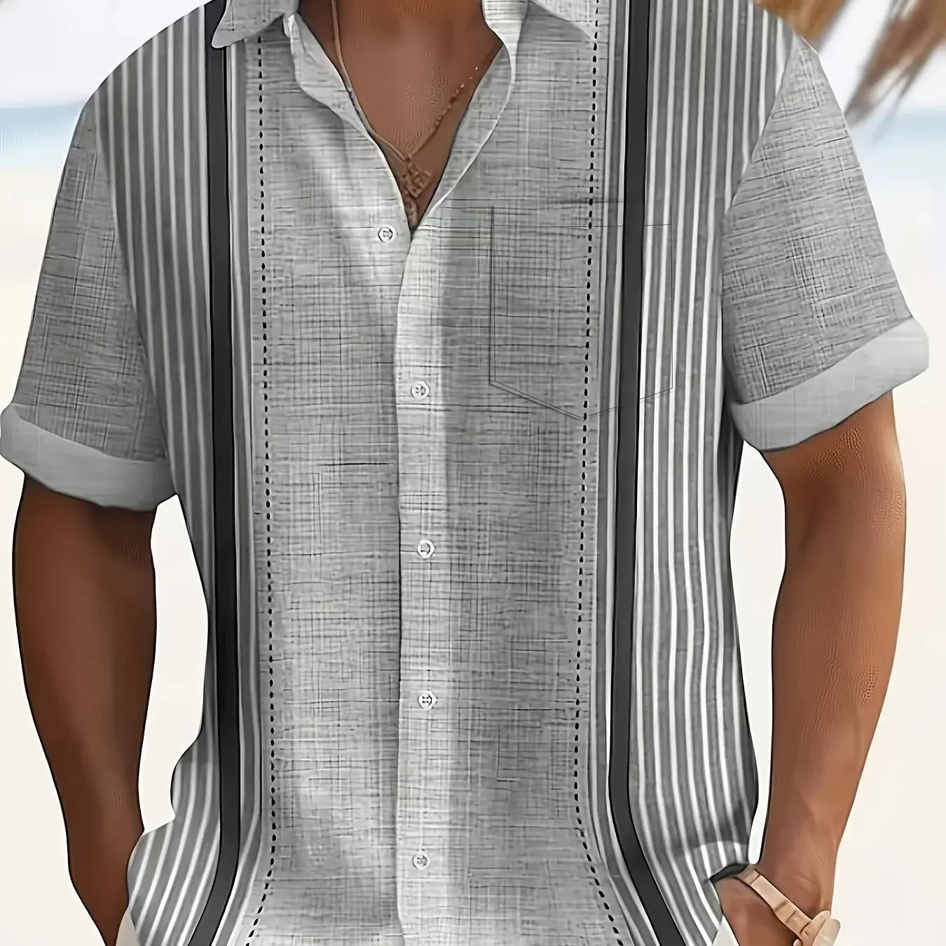Mens 3D Printed Short Sleeve Hawaiian Shirt With Multiple Patterns