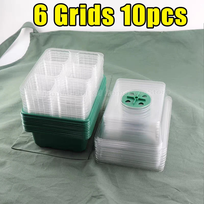Seed Starter Kit With Adjustable Humidity DomeGuard Propagation Greenhouse Trays