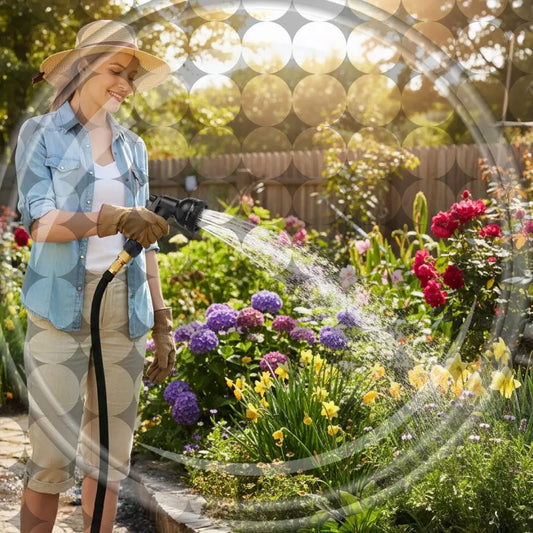 Shunmaii Expandable Garden Hose With 8 Mode Spray Gun