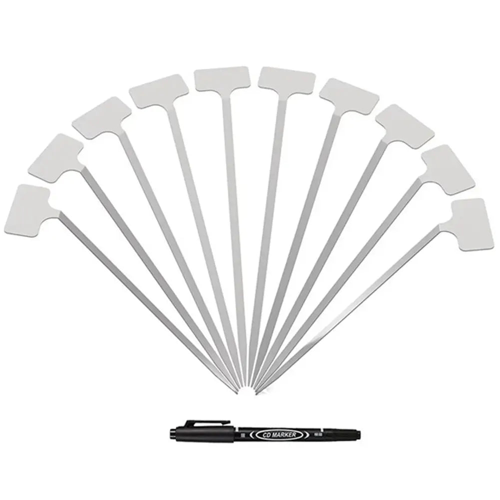 Alloet Stainless Steel Plant Labels 10 Pack Weatherproof Garden Markers