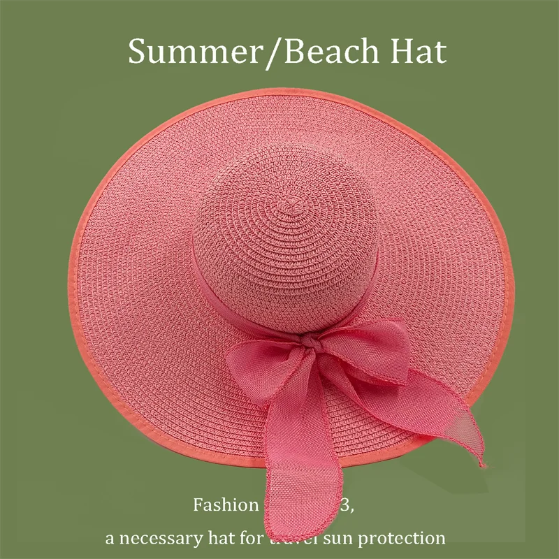 TrancyfineCN Unisex Straw Fedora Hat Travel Beach Sun Hat