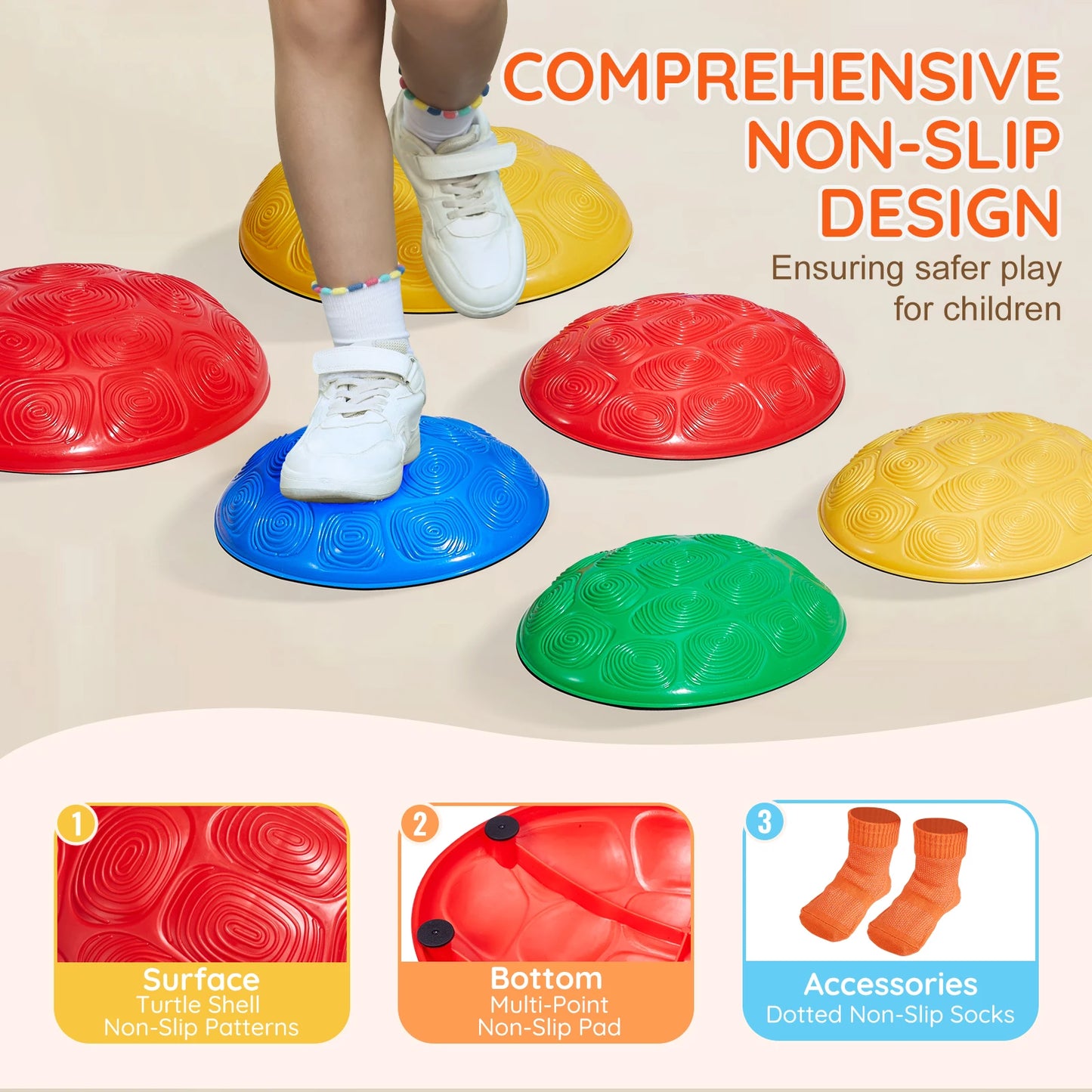 SucceBuy Turtle Balance Stepping Stones for Kids Coordination