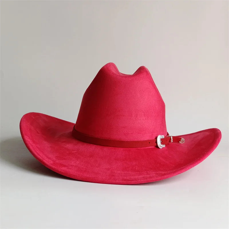 Unisex Suede Cowboy Hat Water Drop Crown Outdoor Wear