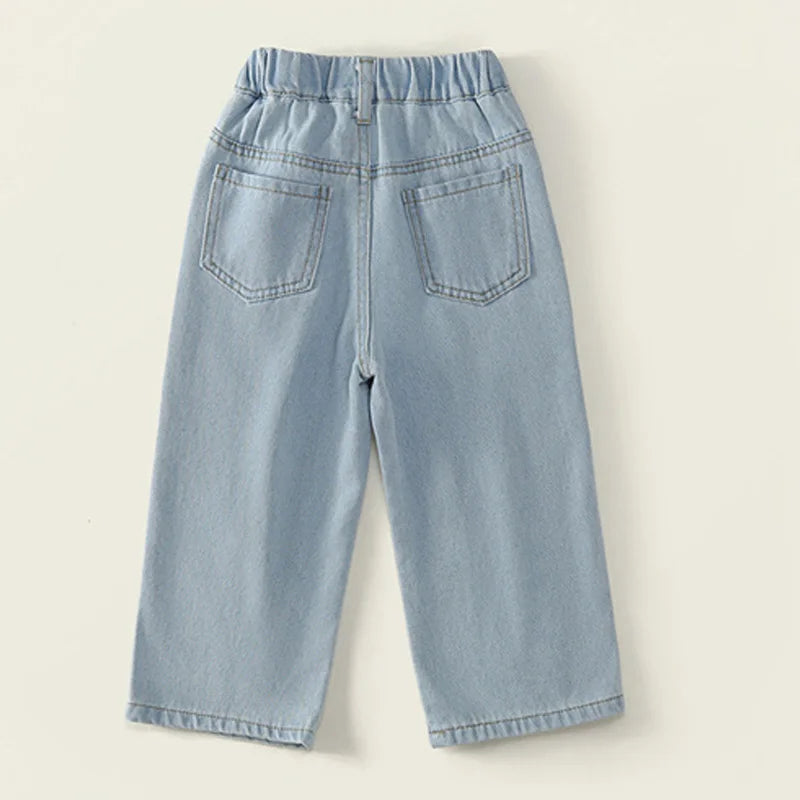 Baby Spring Jeans for Boys Elastic Waist Denim Pants