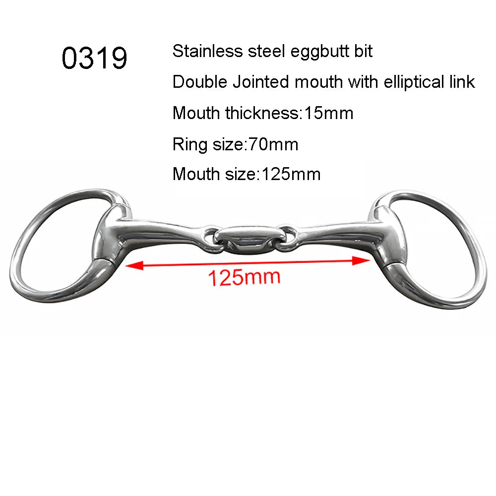Stainless Steel Eggbutt Snaffle Bit For Horse Training