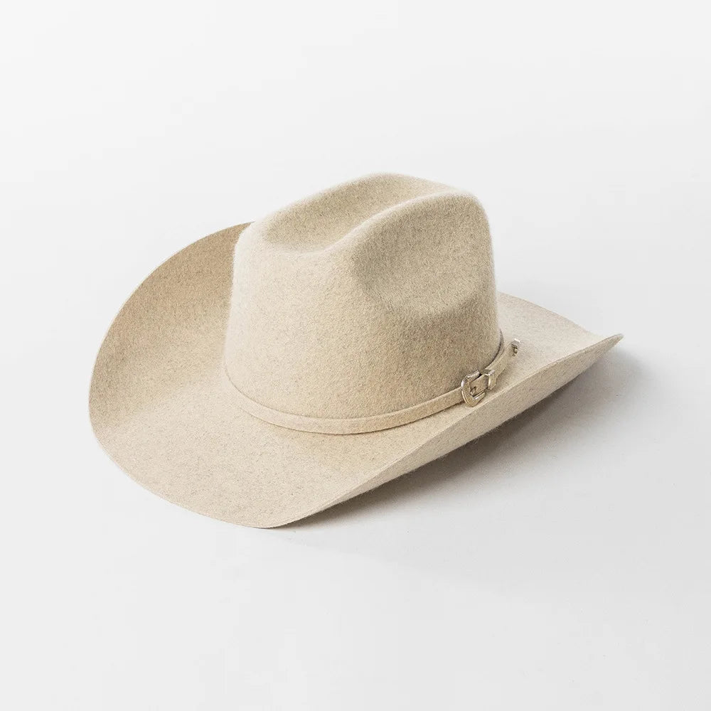 USPOP 100 Wool Felt Cowboy Hat Belt Buckle Wide Brim