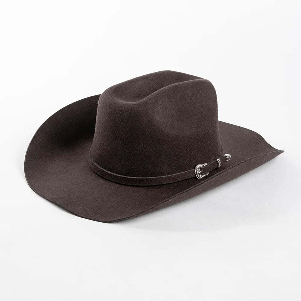 USPOP 100 Wool Felt Cowboy Hat Belt Buckle Wide Brim