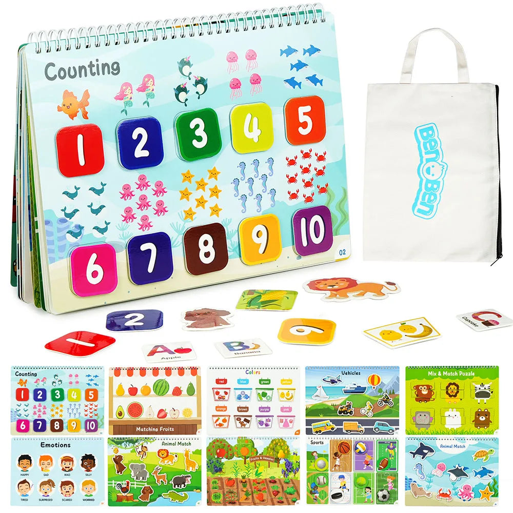 Busy Book for Toddlers and Preschool Learning Activities Autism Toys