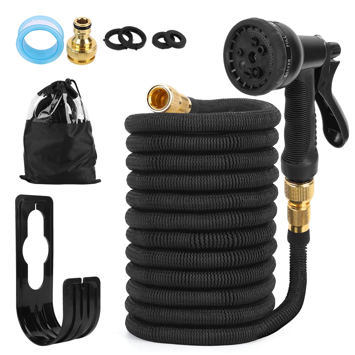 Shunmaii Expandable Garden Hose With 8 Mode Spray Gun