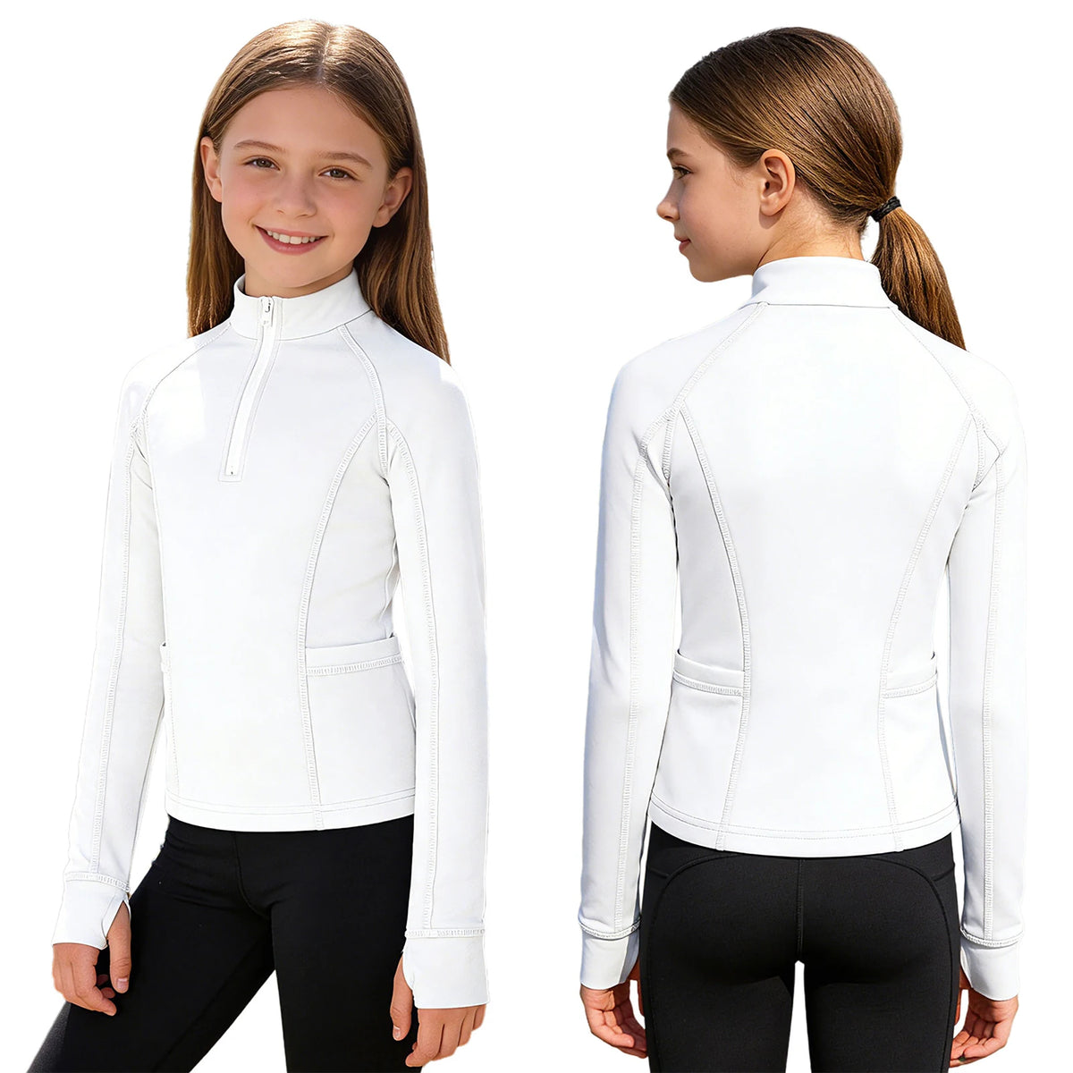 Freebily Girls Equestrian Riding Breeches Non Slip Horse Riding Leggings