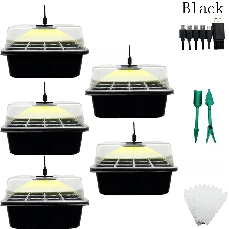 5 Pack Full Spectrum LED Grow Light With Seedling Tray
