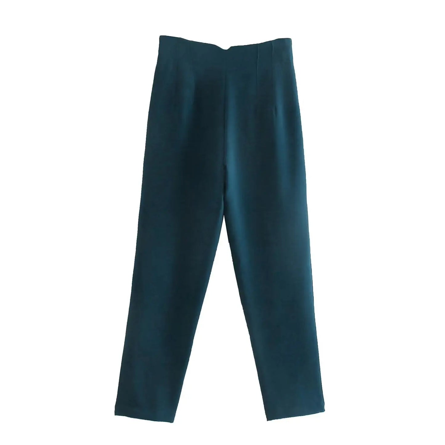 Others High Waist Casual Pants For Women Slim Fit Polyester