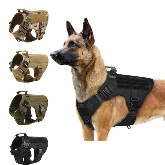 Large Military Tactical Dog Harness For Training And Hunting