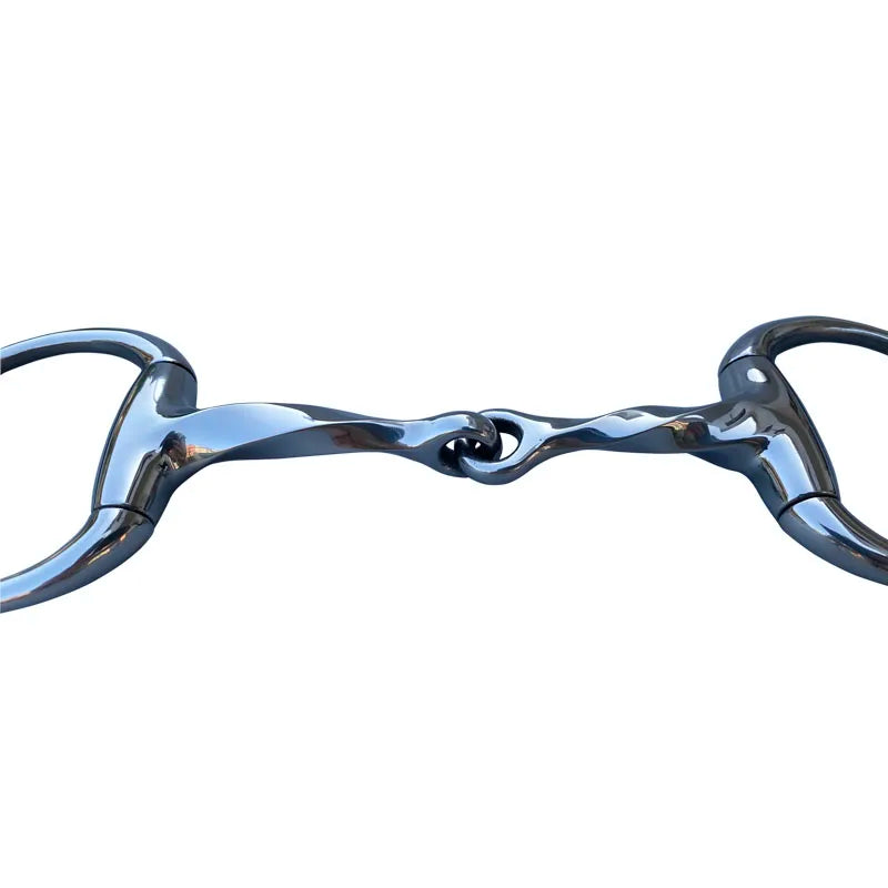 XMTOPPEN Stainless Steel Eggbutt Snaffle Twisted Jointed Bit