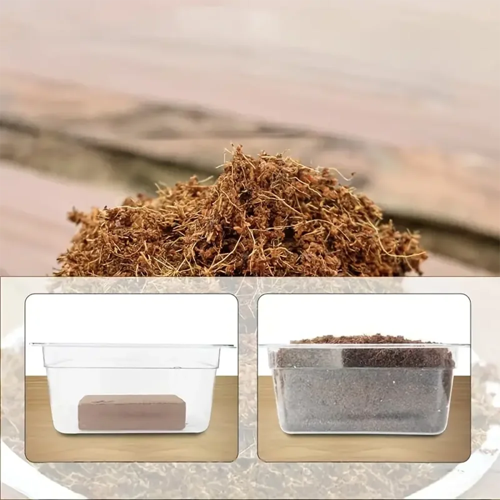 Natural Coconut Shell Fiber Bricks For Gardening Soil Regulator