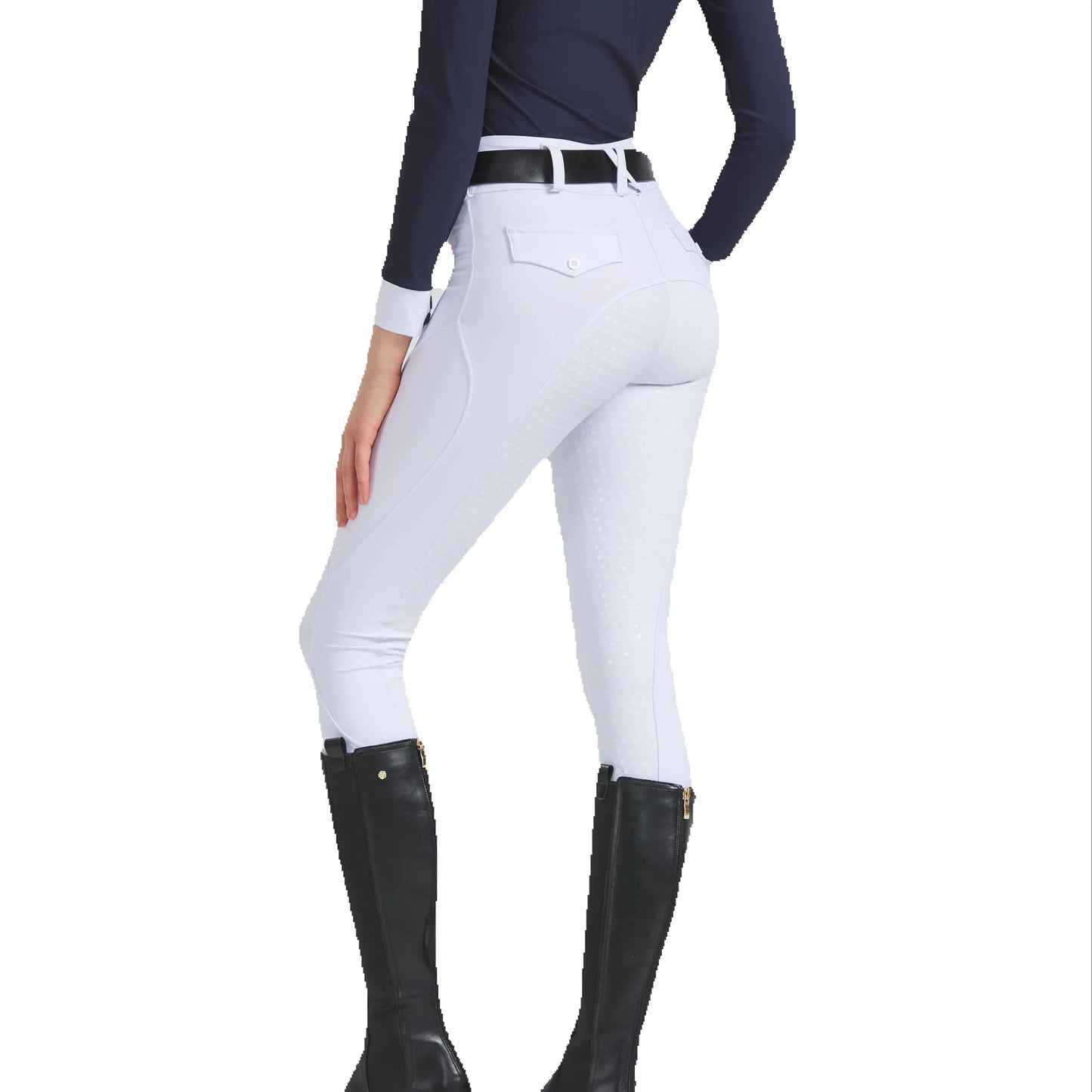 Professional equestrian pants full silicone quick-dry elastic tight equestrian sports pants anti-slip riding pants thick wear-re