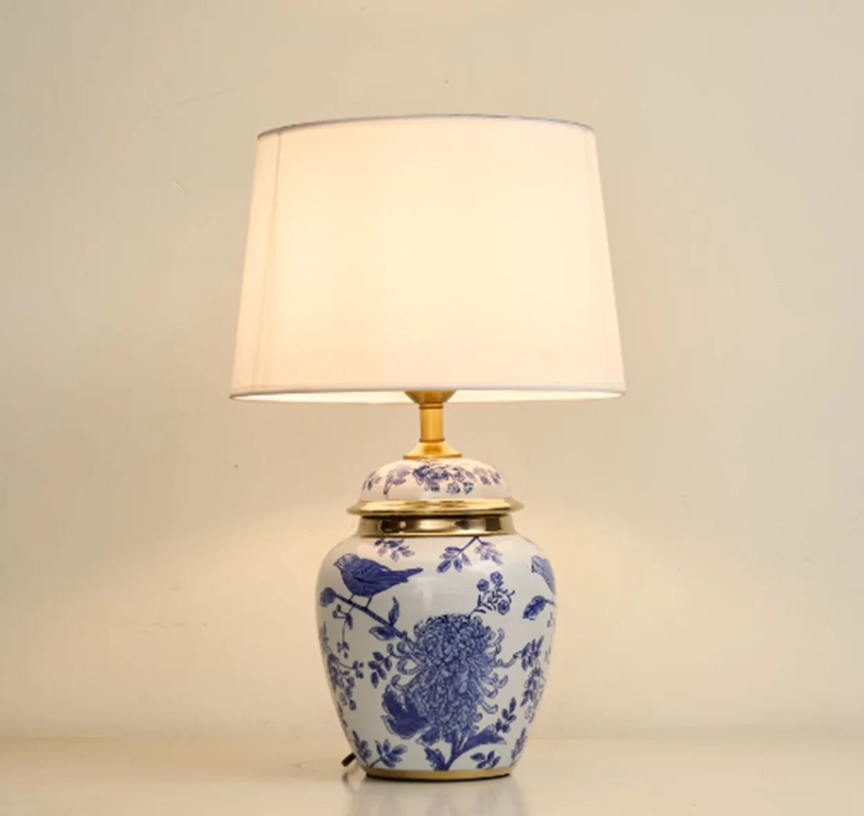 Winfordo Wabi Sabi Ceramic Table Lamp for Living Room Decor
