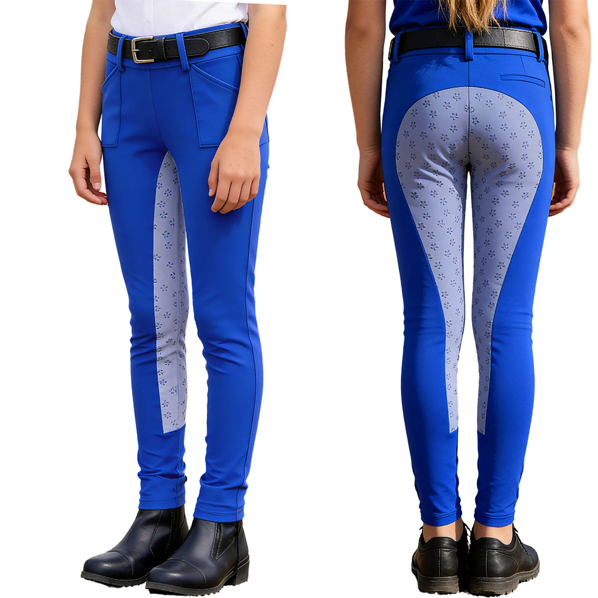 Freebily Girls Equestrian Riding Breeches Non Slip Horse Riding Leggings