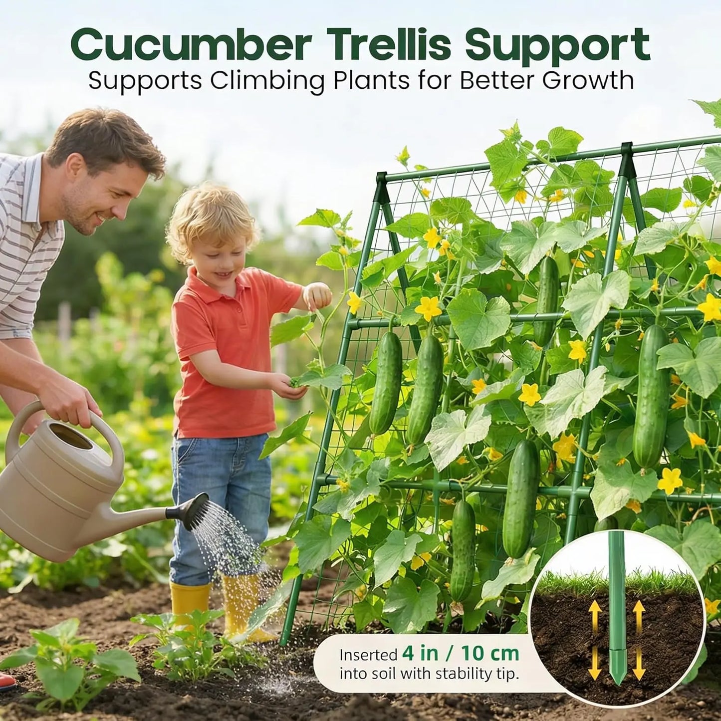 A-Frame Garden Trellis For Climbing Plants Easy Assembly Durable Steel