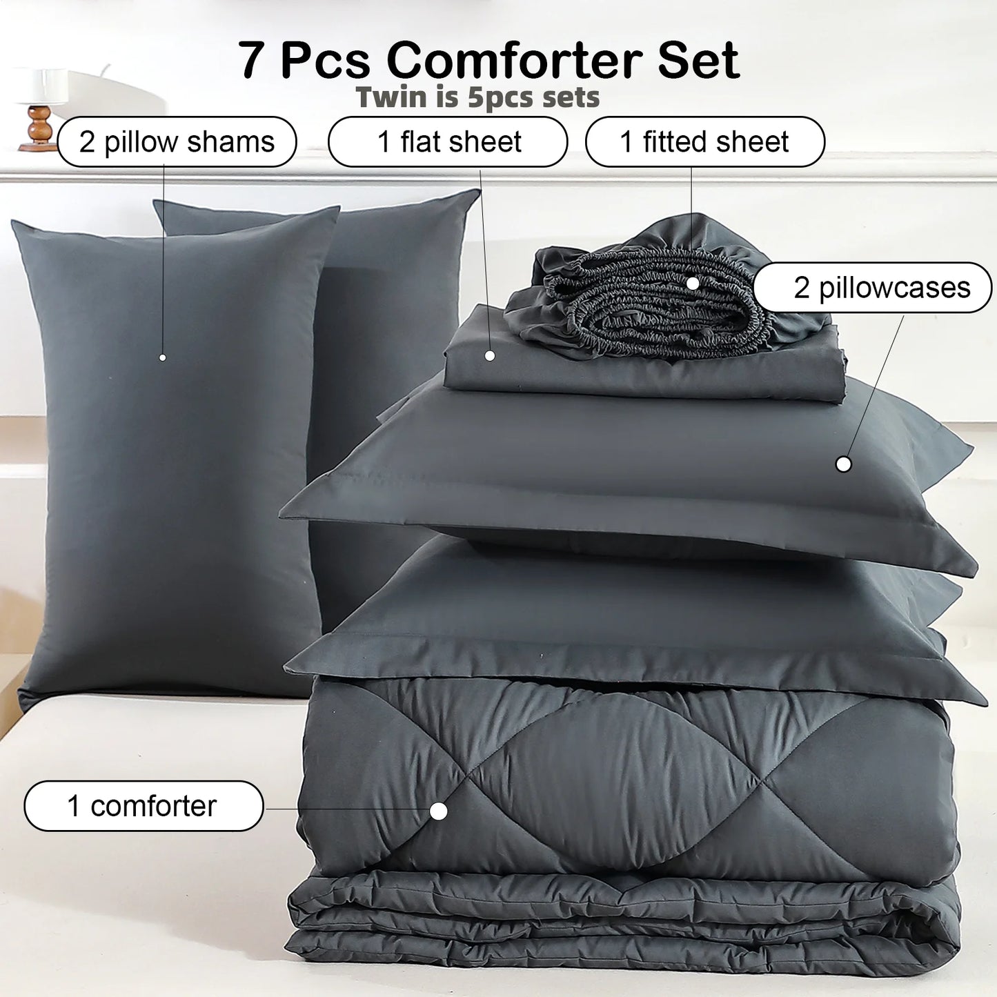 EasYum Multi Piece Bedding Set With Comforter