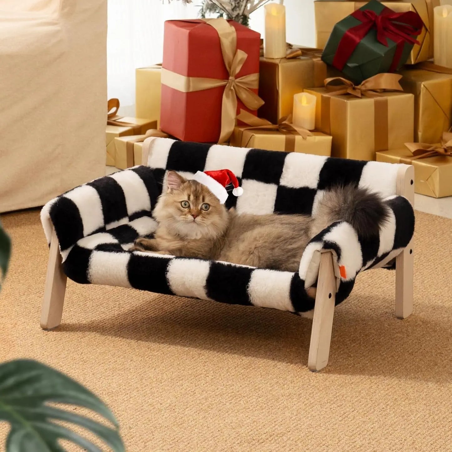 MEWOOFUNCN Cat Couch Bed Pet Sofa With Removable Mattress Cover