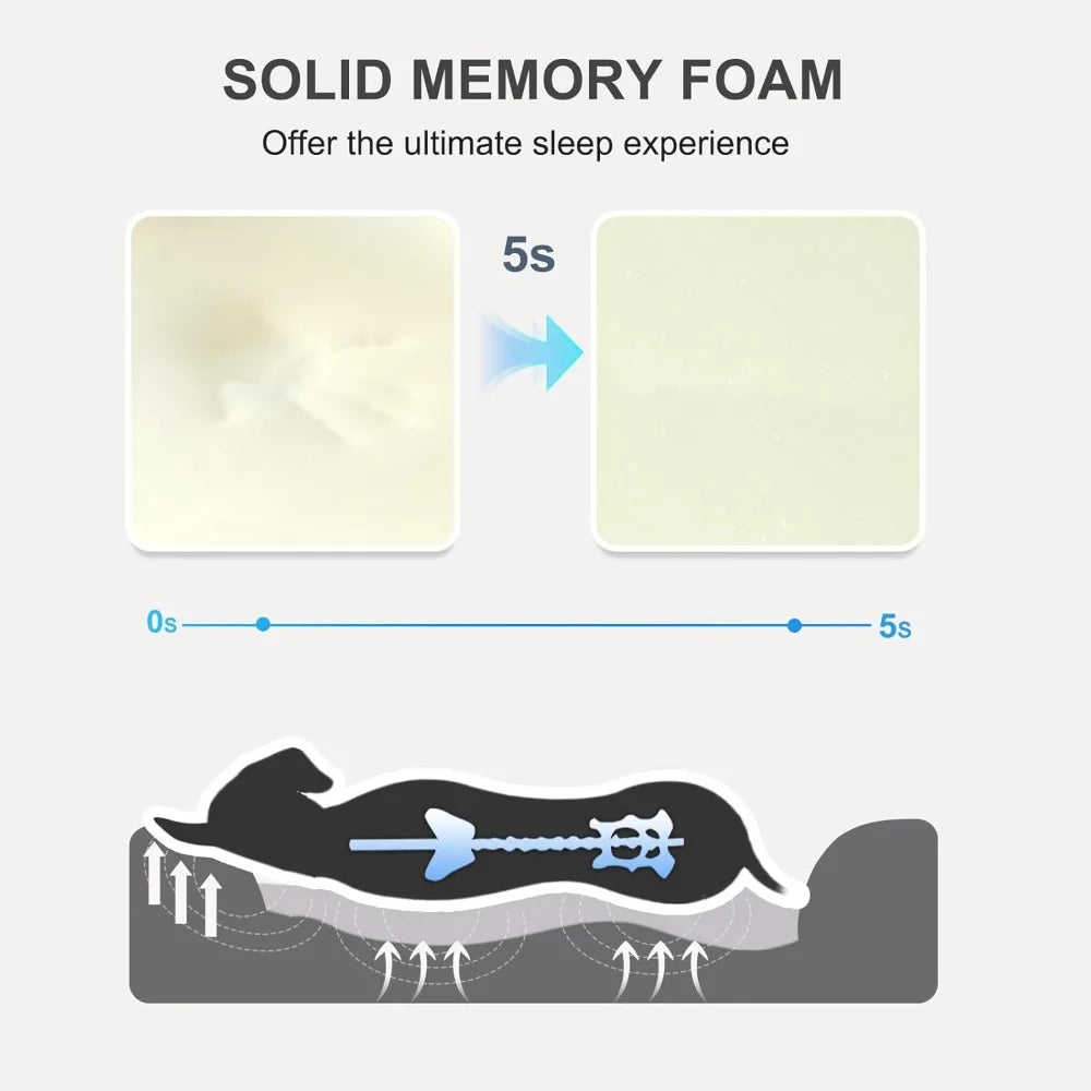 Orthopedic Memory Foam Dog Bed With Removable Cover Squeaker Toy