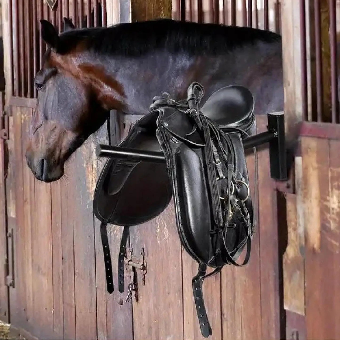 Horse Saddle Rack Stand Storage Accessory Removable Tack Room Display Horse Blanket Hanging Rack Stall Walls Doors Mount