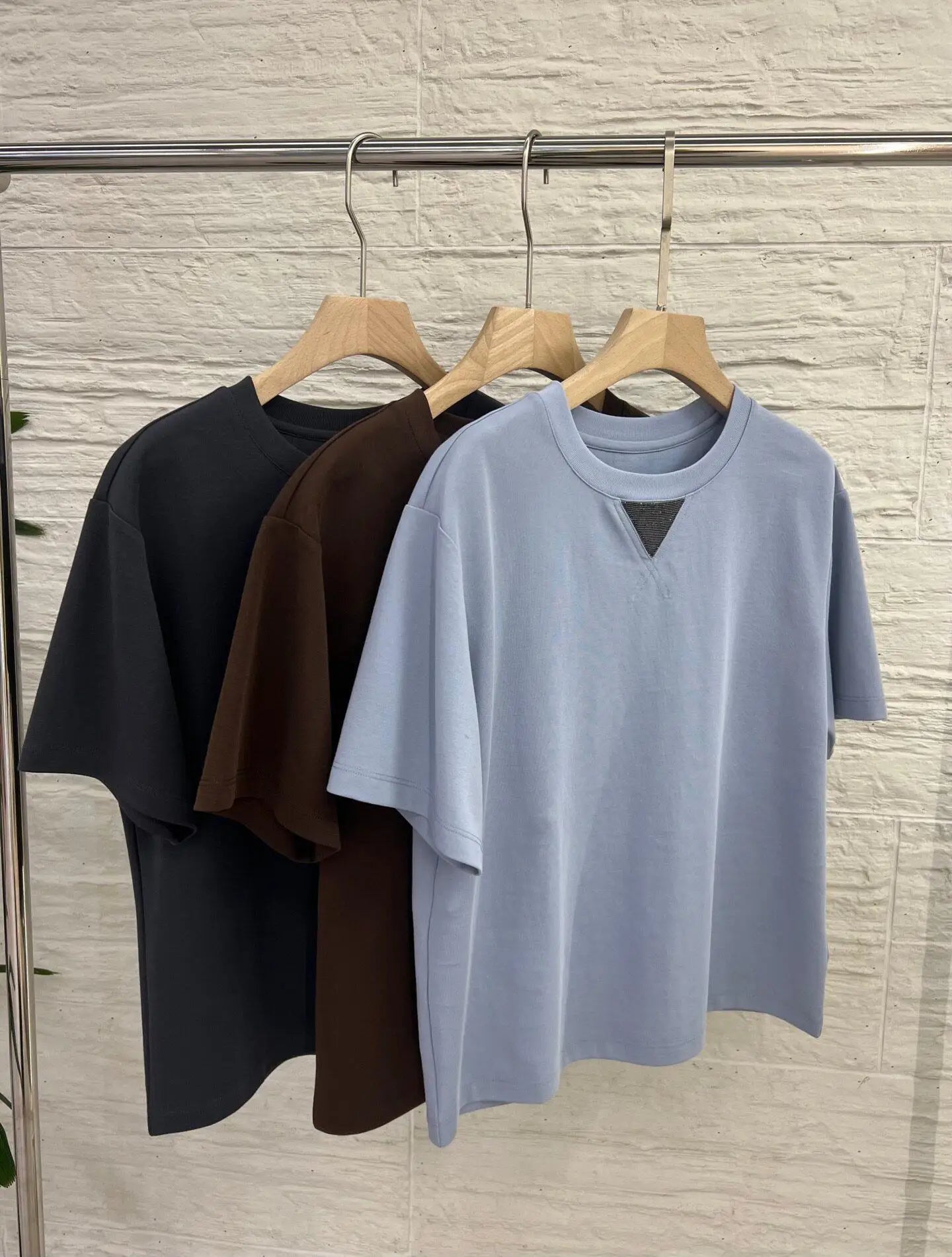 Horse cotton short sleeved T-shirt women's round neck versatile temperament elegant and clear slimming loose top
