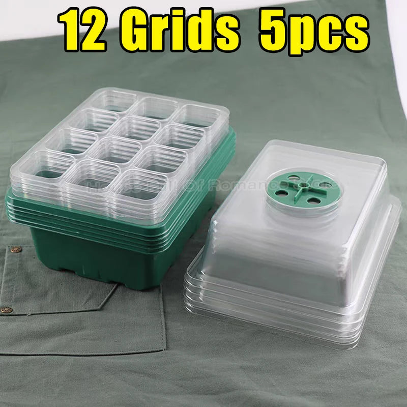 Seed Starter Kit With Adjustable Humidity DomeGuard Propagation Greenhouse Trays