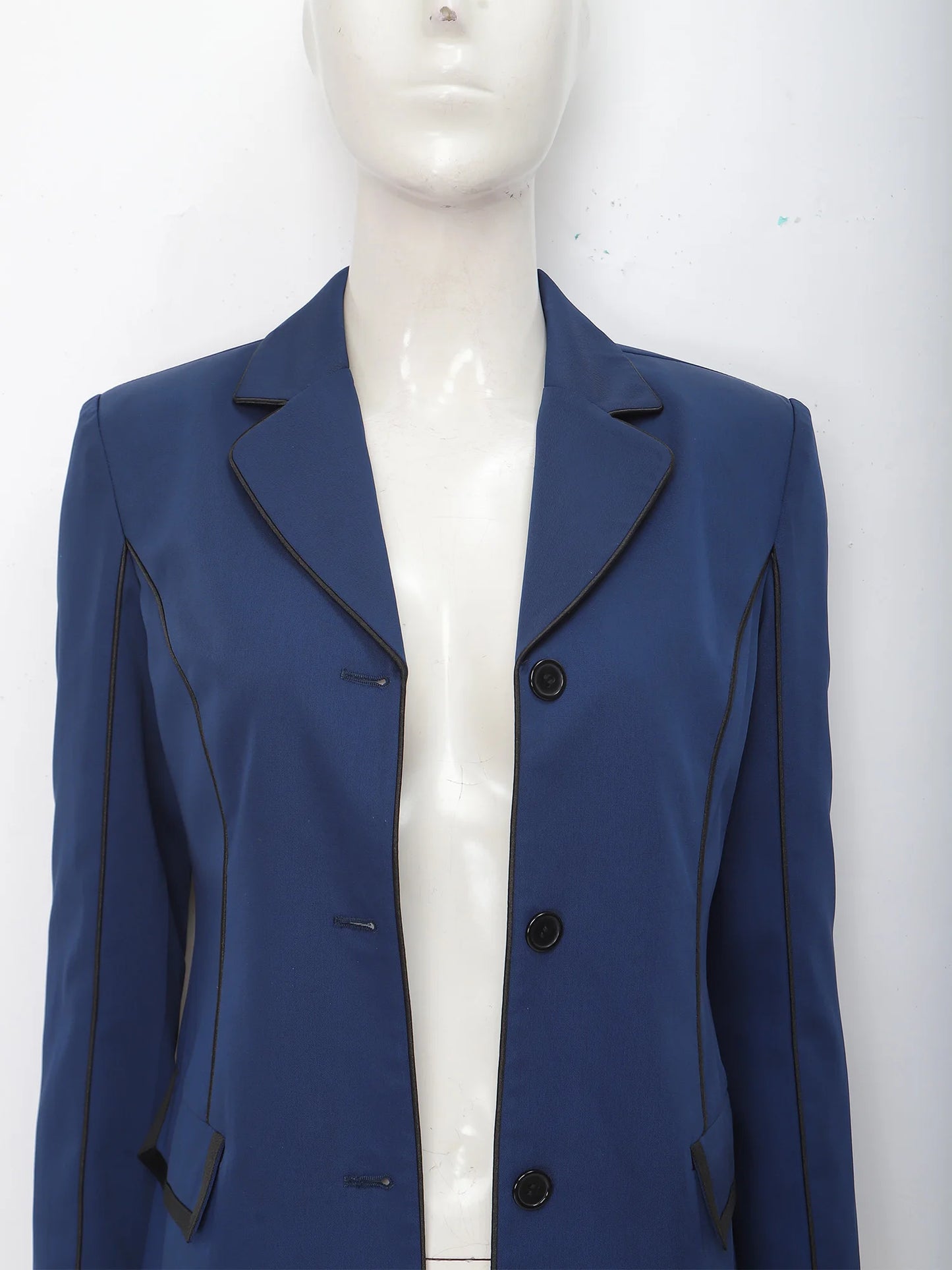 Women's Equestrian Riding Blazer With Lapel Collar Pockets