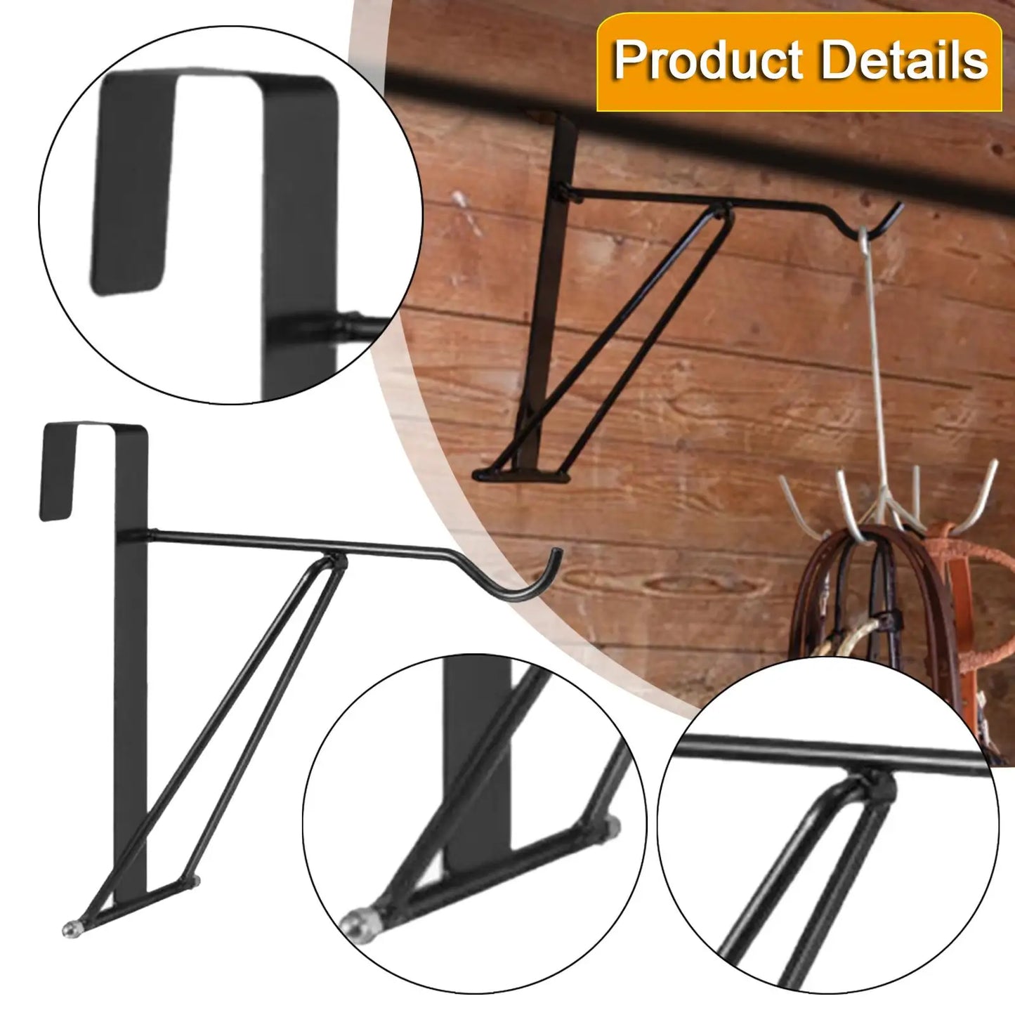 Portable Saddle Rack Hanger for Stall Walls and Doors