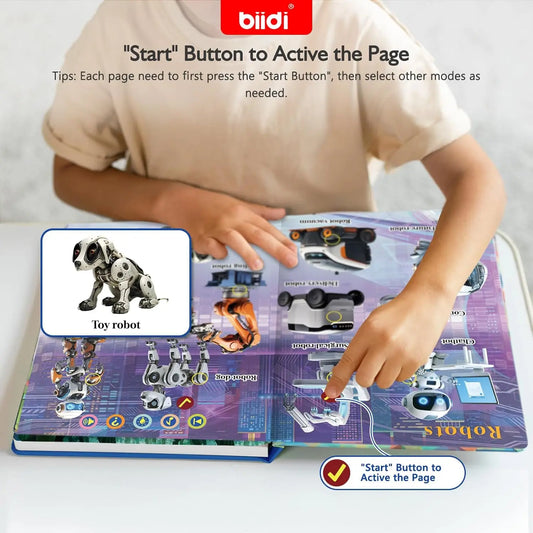 English Sound Book Montessori Transportation And Robot Educational Talking Ebook