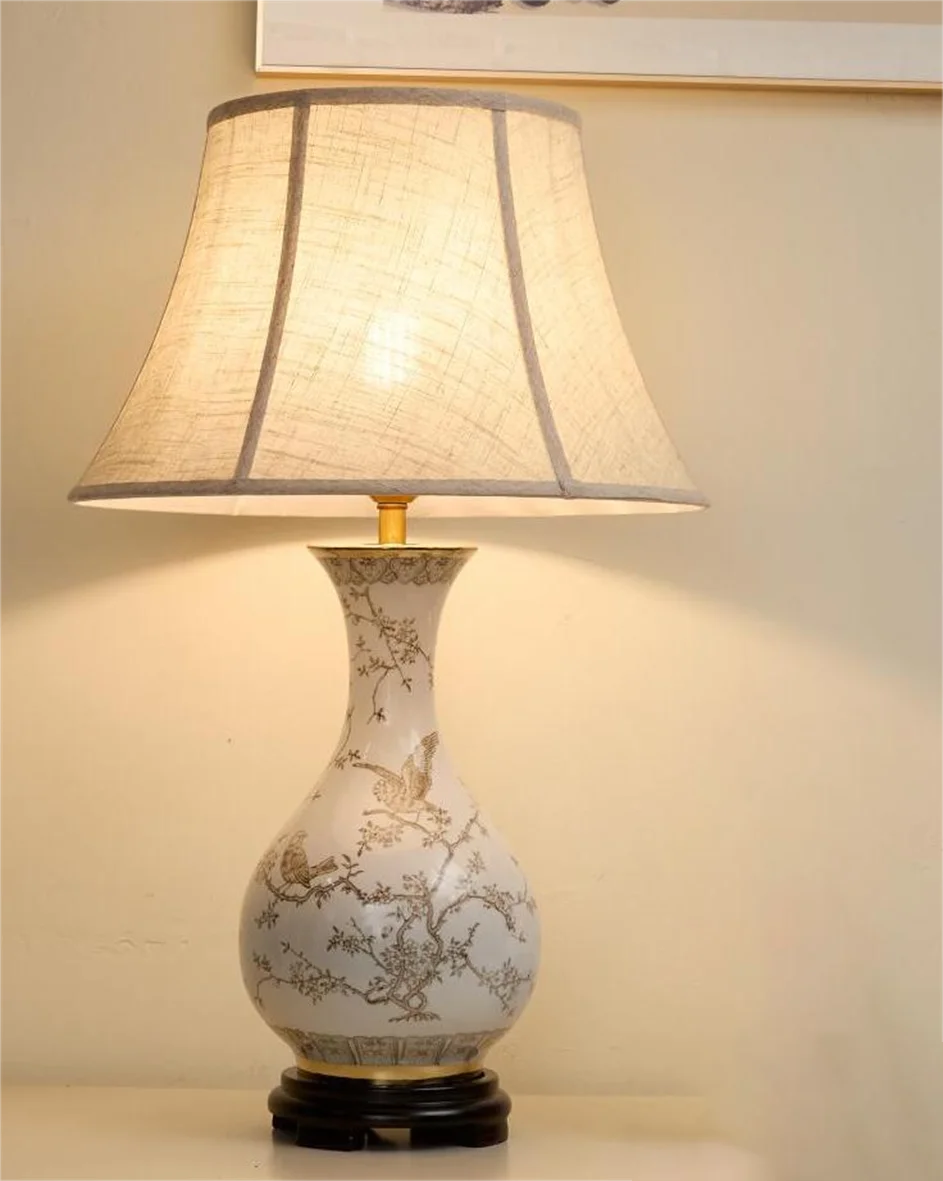 Winfordo Wabi Sabi Ceramic Table Lamp for Living Room Decor