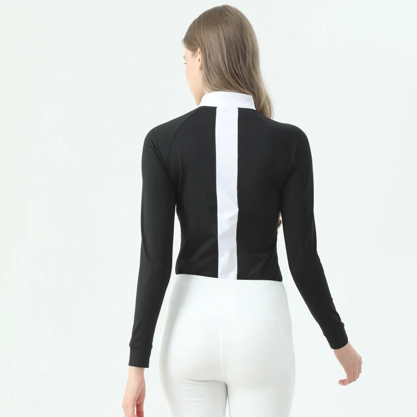 UURUU Womens Equestrian Long Sleeve Riding Top Polyester