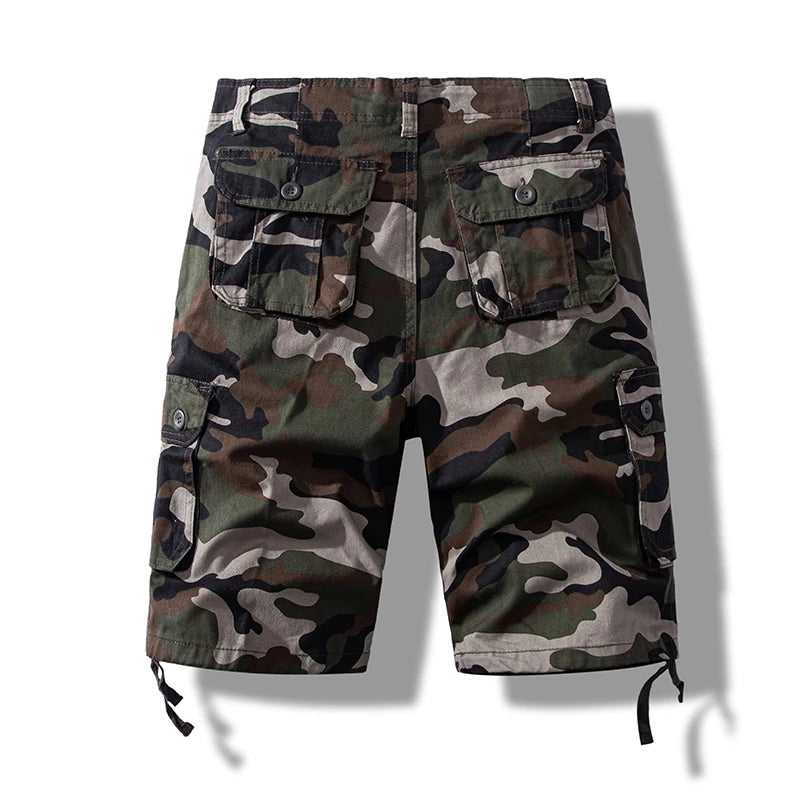 GQXAON Mens Cotton Cargo Shorts Tactical Hiking Fishing Streetwear