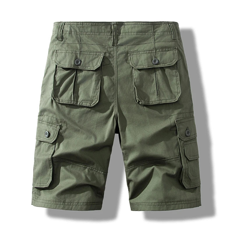 GQXAON Mens Cotton Cargo Shorts Tactical Hiking Fishing Streetwear